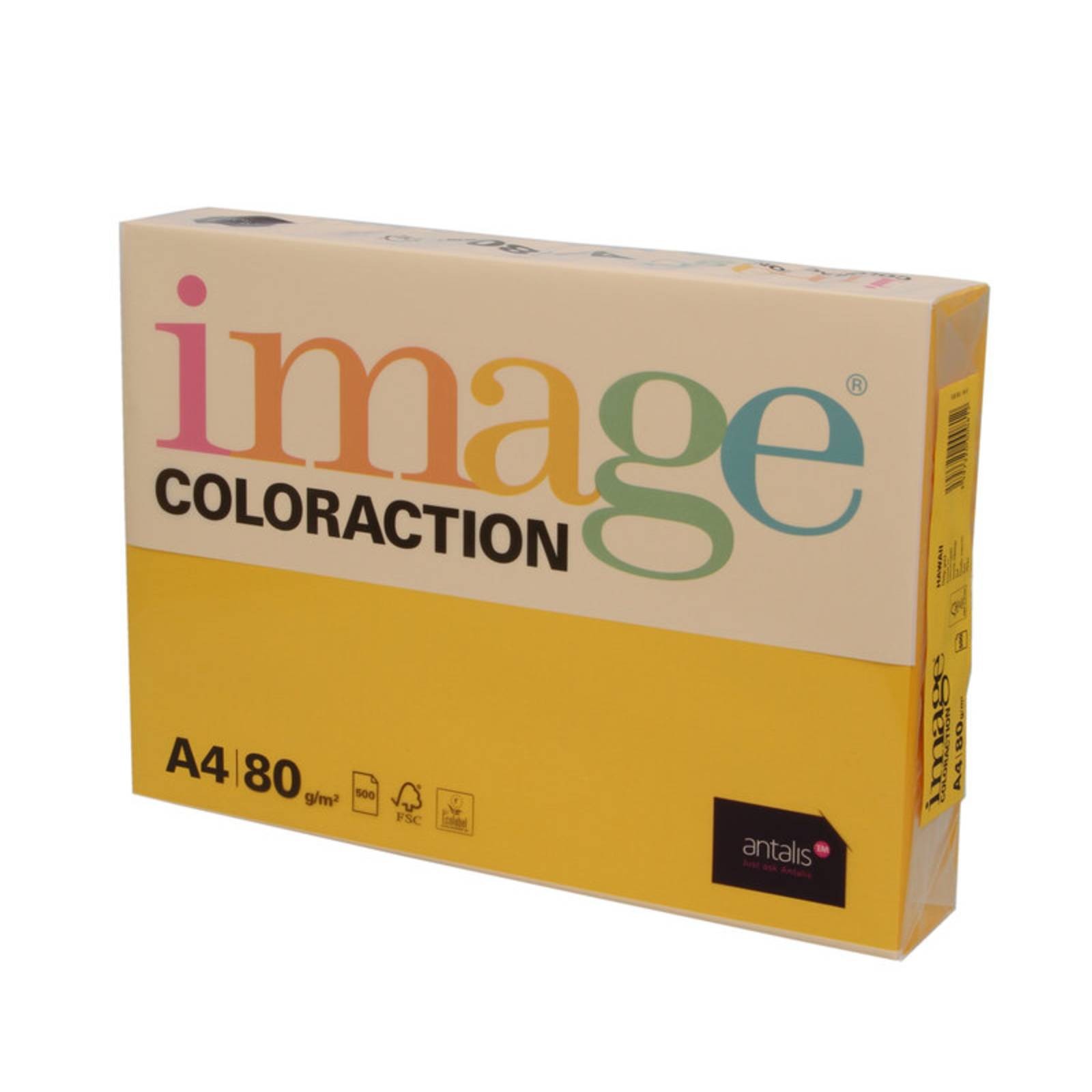 Image Coloraction A4 80gsm Copy Paper - 500 Sheets (1 Ream) Gold (Hawaii)