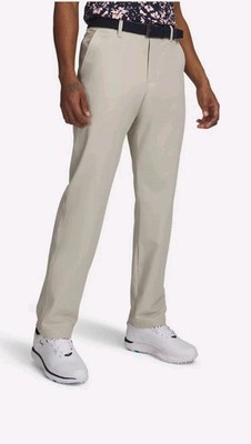 NEW Under Armour UA Drive Pants Mens 32/32 Beige Straight Leg Golf