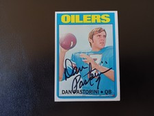 1972 Topps Autographed Dan Pastorini Rookie Oilers Football Card #156 QB Auto. rookie card picture