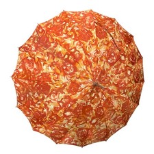 Vintage 34  multicolor Umbrella With Twisted Pink Bakelite Handle Parasol