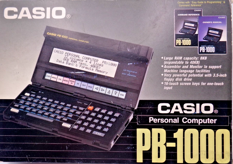 CASIO POCKET COMPUTER PB-1000  (+ ORIGINALVERPACKUNG +32KB RAM-PACK) ✅ GETESTET - Bild 2 von 4