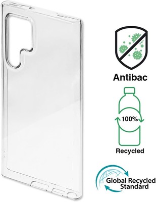4smarts Eco Case AntiBac for Samsung Galaxy S22 Ultra, transparent ''wie neu''