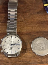 Diesel Chronograph Mega Chief Men's Watch Blue Dial Stainless Steel DZ4417