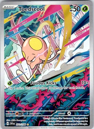 Toedscool Holo Illustration Rare SV01: Scarlet & Violet Base Set 201/198 NM