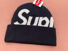 Supreme Box Big Logo Black Beanie FW24
