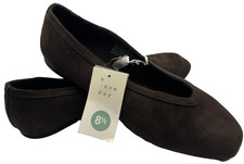 A New Day Women's Sammie Brown Ballet Flats Faux Suede Memory Foam Size 8.5 NWT