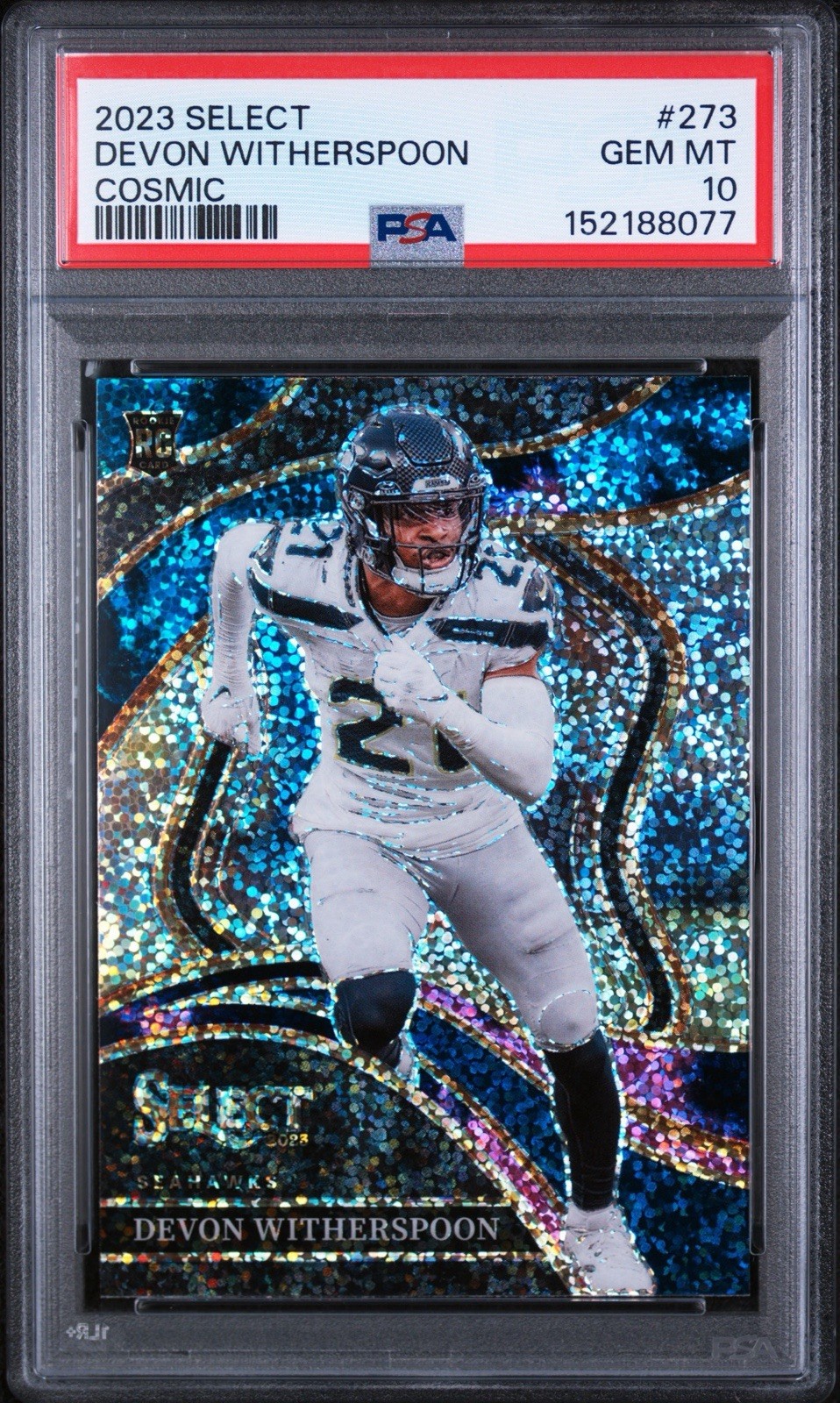 2023 Panini Select #273 Devon Witherspoon Cosmic Club Level PSA 10 Seahawks