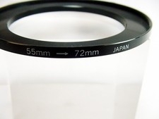 55-72mm Step-Up Adapter Ring  Metal  Japan  No box  Tested  New  6.95 