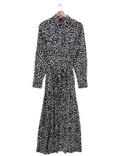 HALLHUBER Langarmkleid Damen Kleid Gr. DE 38 schwarz-weiß-bronzefarben