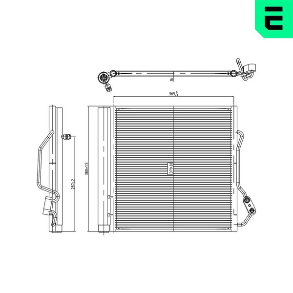 Kondensator Klimaanlage Aluminium Mit Trockner FüR Smart Fortwo Cabrio 0.7 0.8-image