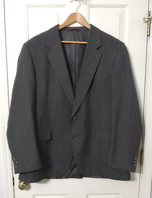 HART SCHAFFNER & MARX LEX KY Men's SZ 50L Gray Pinstripe 2 Button Suit Jacket