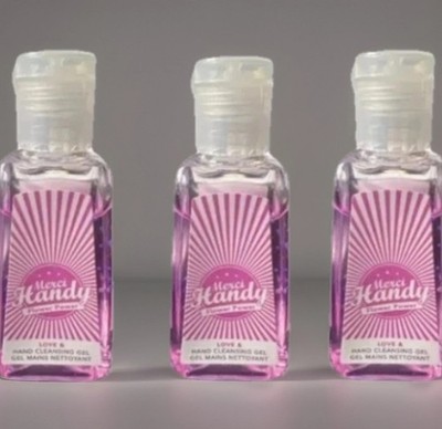 3x Reisegröße HAND Senisator GEL Merci handlich Liebe Blume Geruch rosa kostenloser Versand