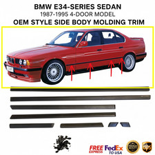 8pcs For Bmw 5 Series E34 Side Molding Door-fender Trim Set 1989-1995