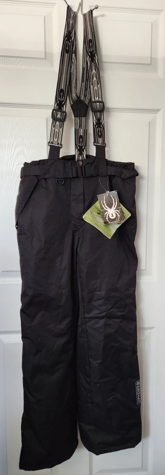 Spyder Thinsulate Entrant Dermizax Ski Snow Pants Bibs Overalls BLACK Womens L