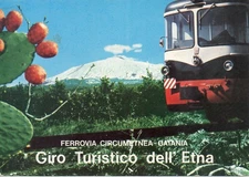 FCE RAILWAY CIRCUMETNEA NARROW GAUGE ADVERTISING TOUR ETNA AUTOMOBILE