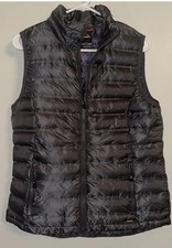 Gerry Men's Black Quilted Puffer Vest Layering Lightweight Gorpcore Full Zip S