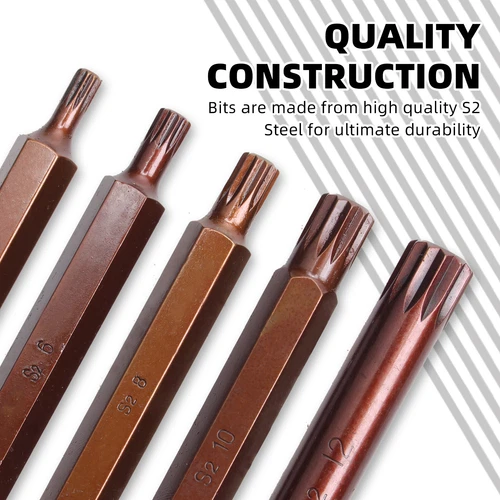S2 Stecknuss Set XZN Innen Vielzahn Sechskant Torx Steckschlüssel Nuss Bit Satz - Bild 5 von 12