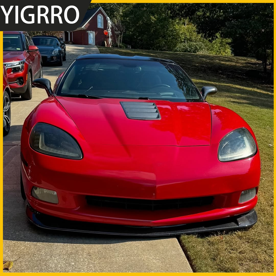 Corvette Z06 Style Front Chin Splitter with Dual Screens : 2005-2013 C Corvette Z06 Style Front Chin Splitter with Dual Screens : 2005-2013 C