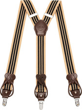 Tirantes para hombre con clip y 6 botones de acero inoxidable en forma de Y de 1
