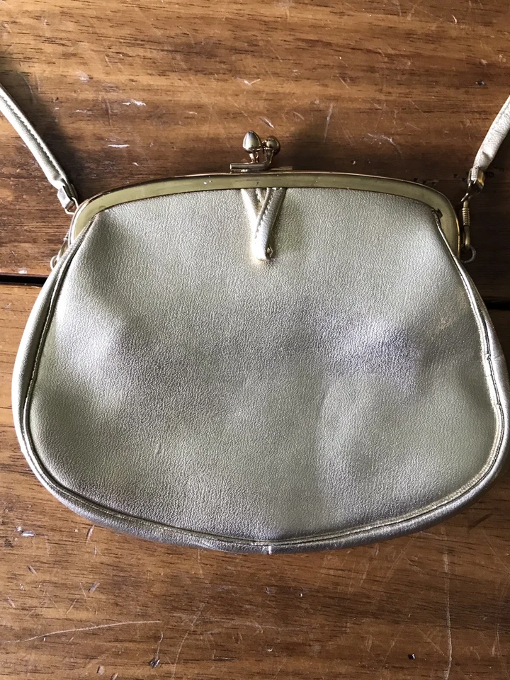 Bolso de mano Etra vintage pequeño dorado de noche usado en excelente estado elegante años 50 60 Foto 2 de 4