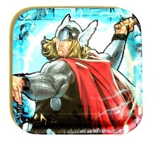 NEW ~THOR THE MIGHTY AVENGER  8- DESSERT PLATES 7" SQ.-  PARTY SUPPLIES