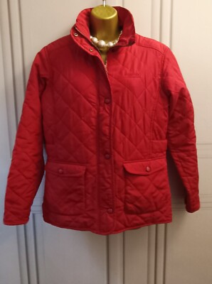 Regatta Size 12 Women s Red Zip Up Puffer Quilted Jacket & Logo 