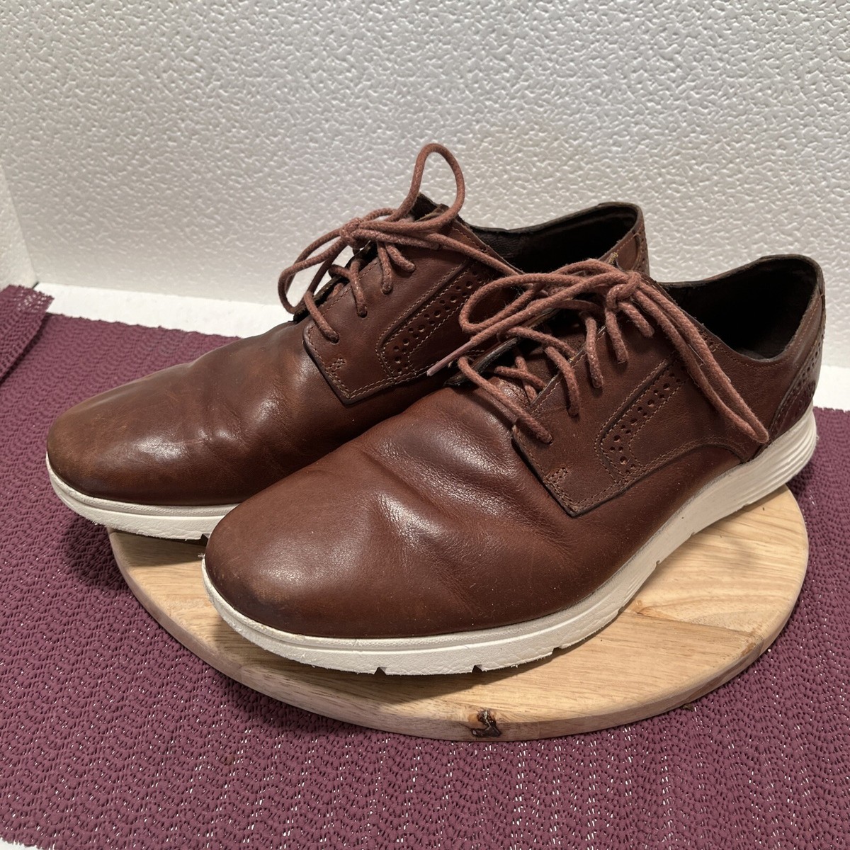 Timberland Franklin Park Mens Sz Brown Leather Plain Toe