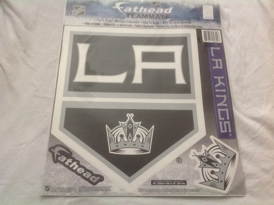 Póster pegatina de pared NHL LOS ANGELES KINGS Fathead compañero de equipo 10" X 11"  Foto 2 de 3