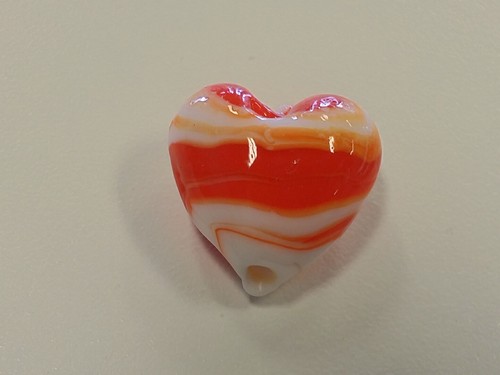 Handmade Lampwork Heart Beads, Jewelry Making, 20x20mm, Hole: 2mm Qty 4 - 第 15/15 張圖片