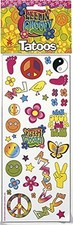 36 Hippie Fake Tattoo Set Temporary Tattoos Peace Hippy Flower Power Halloween