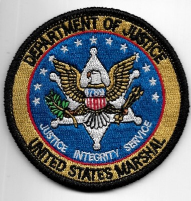 US MARSHAL  Police Patch Polizei Abzeichen 7,8 cm Aufbügler Polizeiabzeichen USA