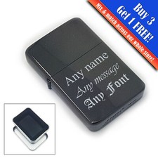 Engraved Black Gloss Lighter with any name, font or message