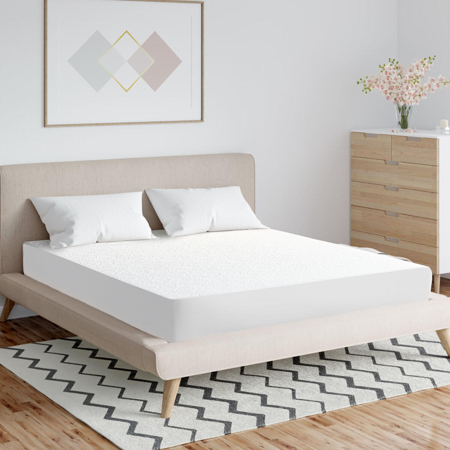 Mattress Protector Hypoallergenic Breathable Waterproof Mattress Cover Queen-image