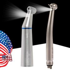 LED E-generator Dental High Low Speed Handpiece Push Button Contra Angle E-type
