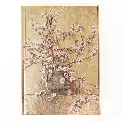 Apple Blossoms Foiled Journal Flame Tree Lined Notebook Magnetic Side Flap NEW