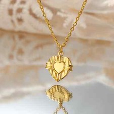 Heart Pendant Necklace Stainless Steel Necklace for Women Girls Daily Jewelry