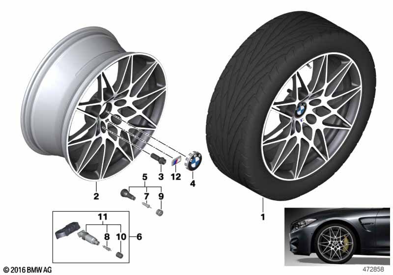BMW Genuine Light Alloy Wheel Rim Ferric Grey 9J 20