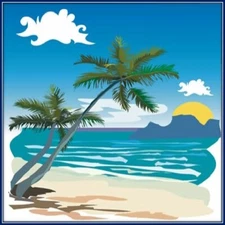 30 Custom Beach Landscape Personalized Address Labels