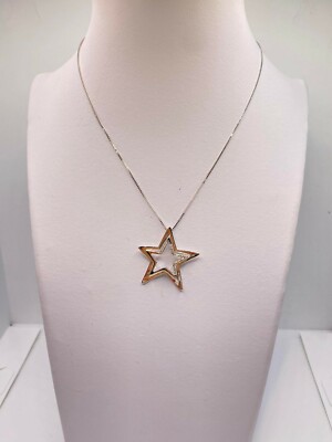 KOMETEN DAMEN STERNKETTE IN WEISSGOLD UND DIAMANTEN GLB393 NEU -20%