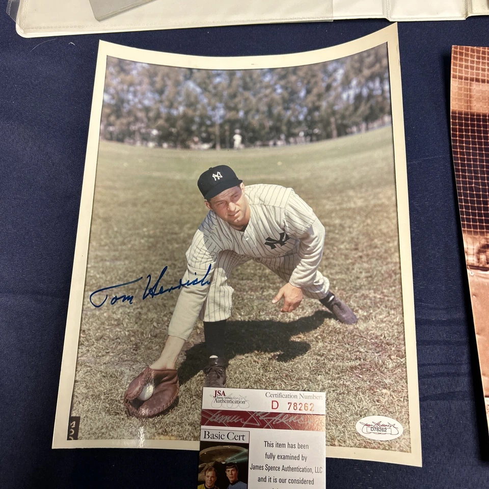 New York Yankees Vintage Signed Photos W COA From JSA - Image 2 of 3