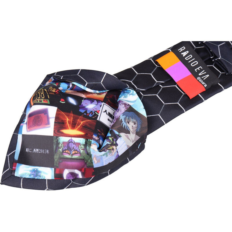 Evangelion Geometric Tie Navy White Gray KONAKA/FUTATA Radio Eva