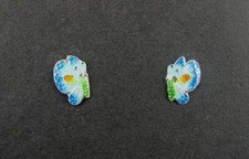 Butterfly Enamel Dainty Stud 925S Sterling Silver Pierced EARRINGS