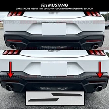 For 24-25 Ford Mustang S650 SMOKE Rear Reflectors Tint Overlay Decals Vinyl Ppf