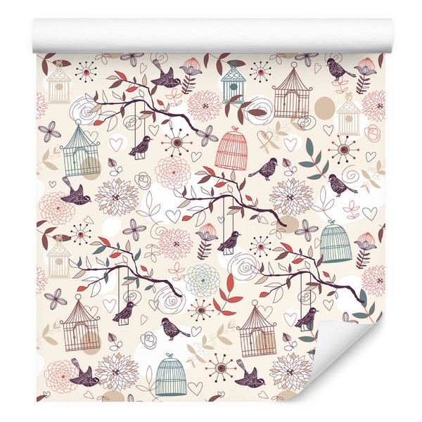 10M Vlies Blumen Tapete VöGel BläTter Xxl 3788-image