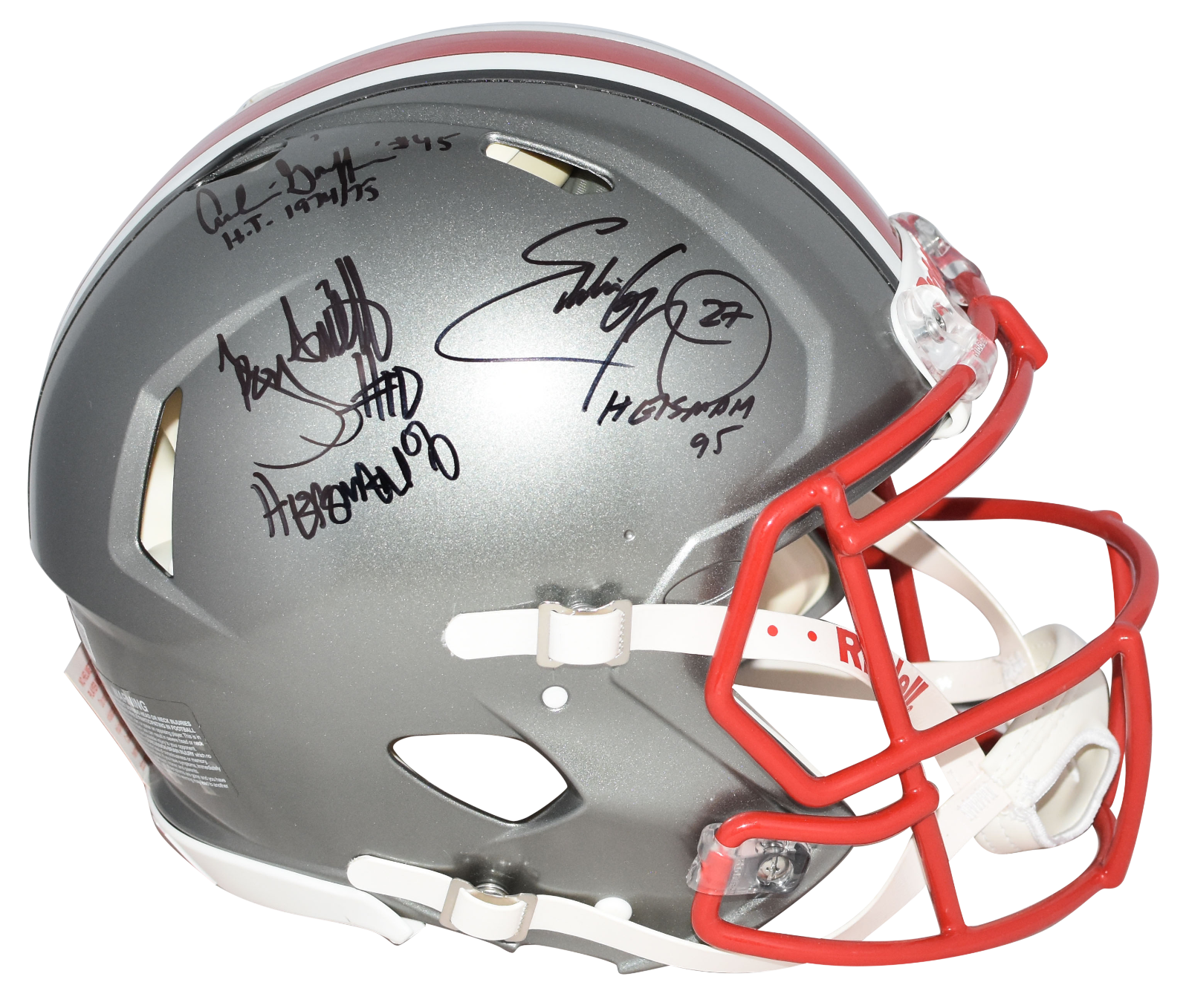 ARCHIE GRIFFIN EDDIE GEORGE TROY SMITH SIGNED OHIO STATE FLASH AUTHENTIC HELMET 