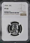 1954 Proof Washington 25¢ NGC PF 66