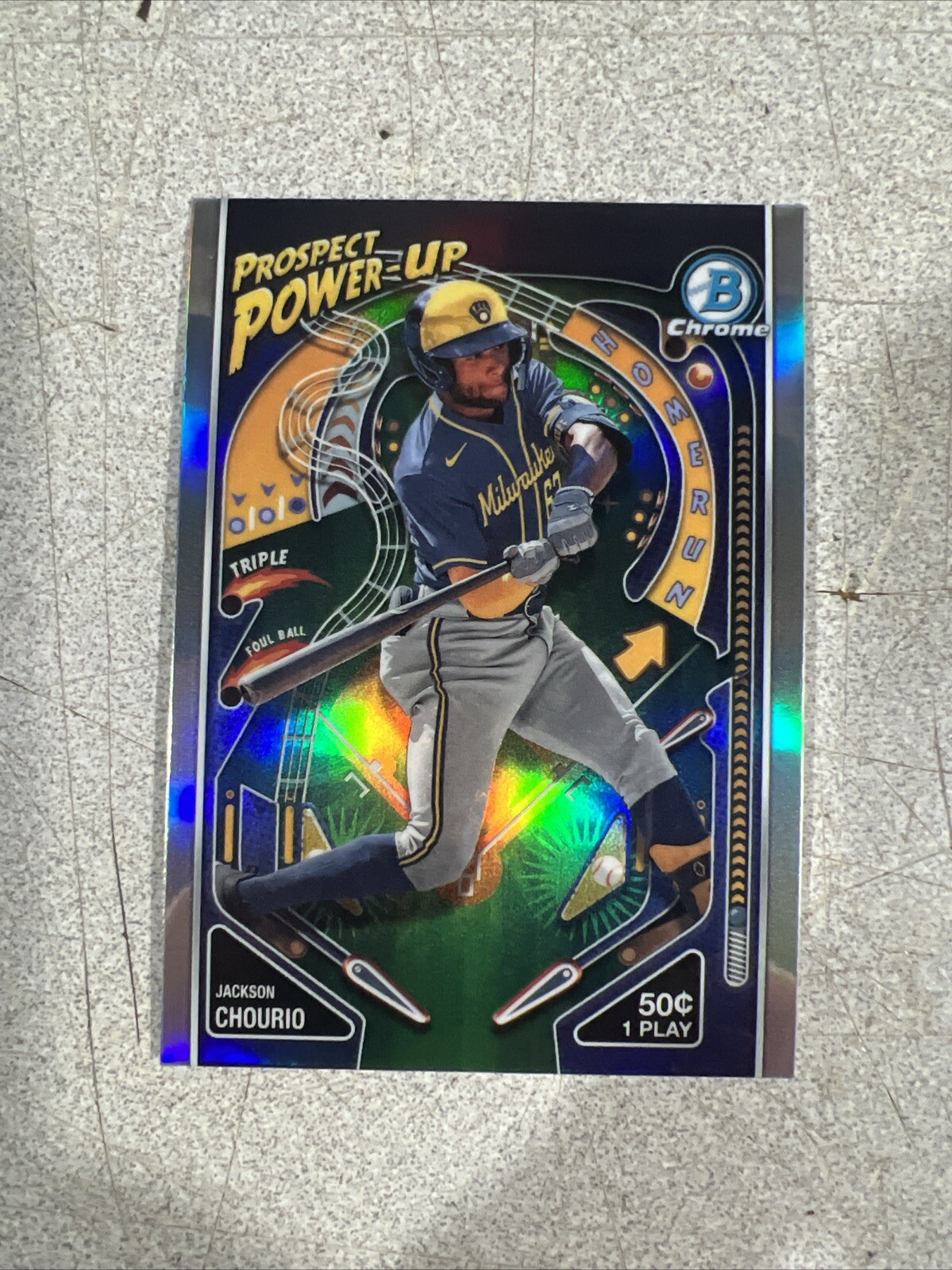 2024 Topps Bowman Prospect Power Up PP-6 Jackson Chourio, Milwaukee Brewers