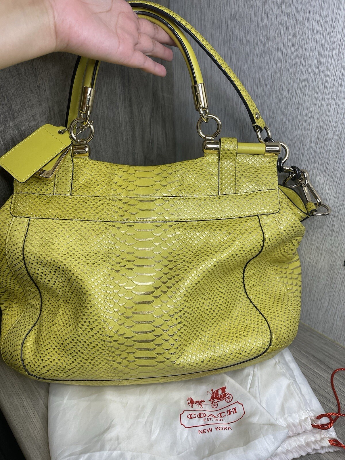 Coach ~ Abby Pinnacle Python Leather Crossbody Sa… - image 3