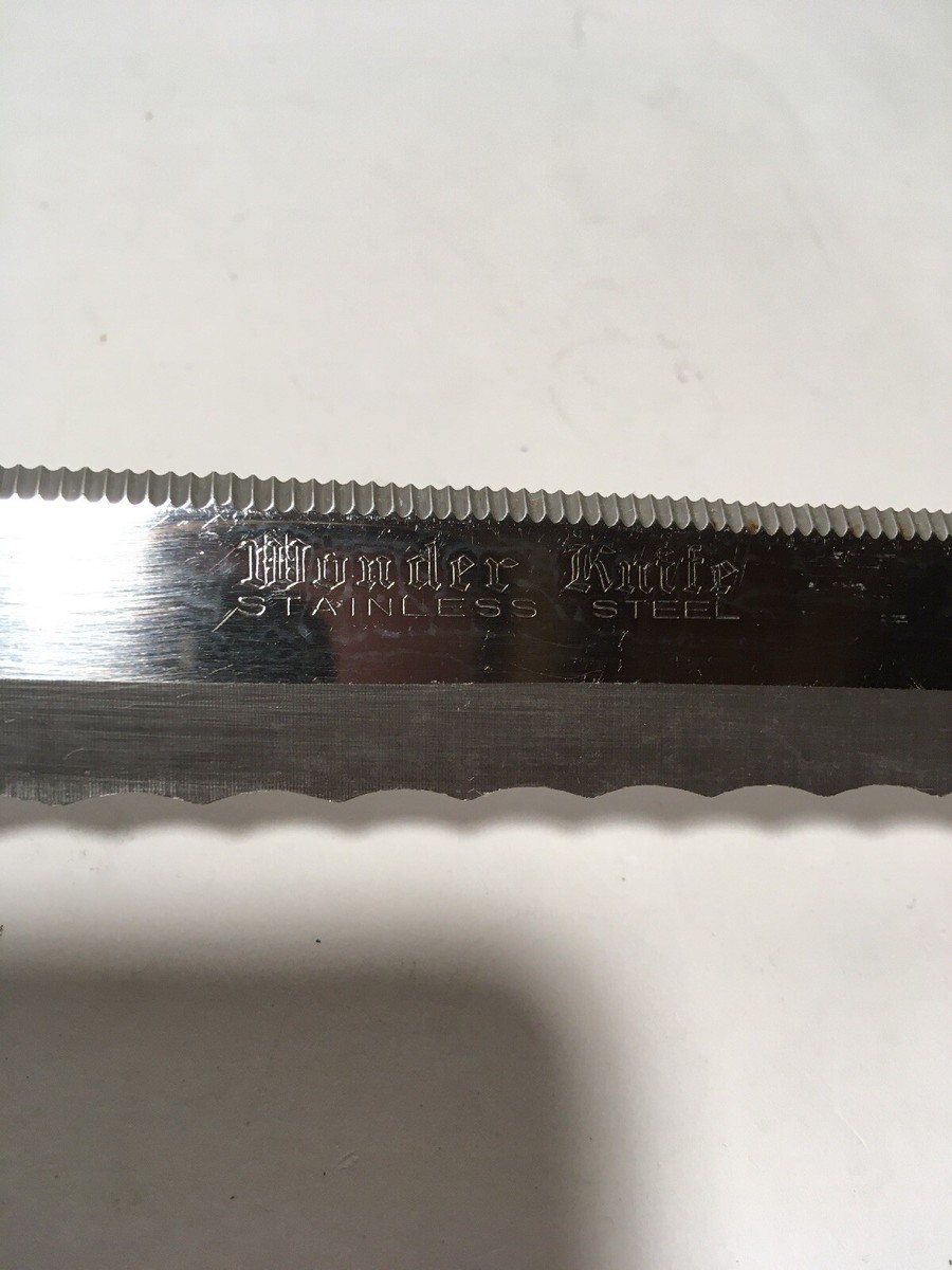 Vintage Wonder Knife Serrated Scalloped Blade Japan Full Tang