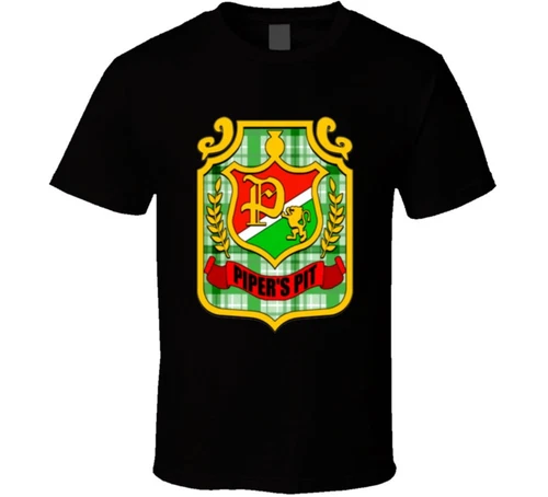 Rowdy Roddy Piper Piper's Pit Logo Wrestling T Shirt - Picture 1 of 3